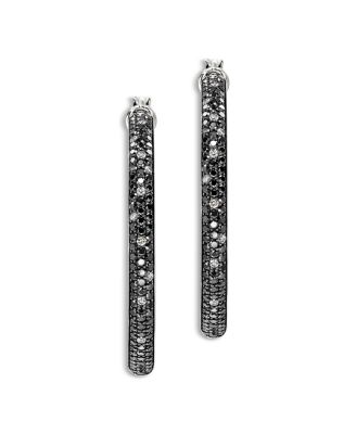 JOHN HARDY - Sterling Silver JH Essentials Diamond Hoop Earrings, 1.74 tcw