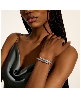 Sterling Silver Spear Black Sapphire Flex Bracelet