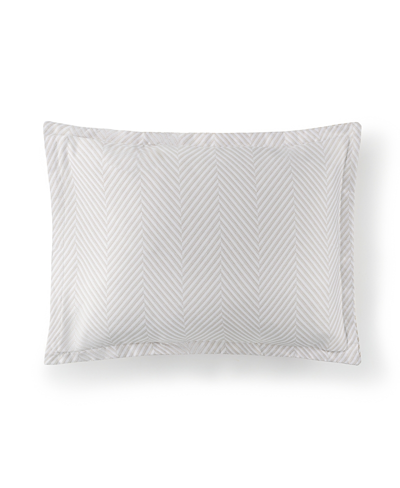 Domani Home Leze Taupe Boudoir Sham In White