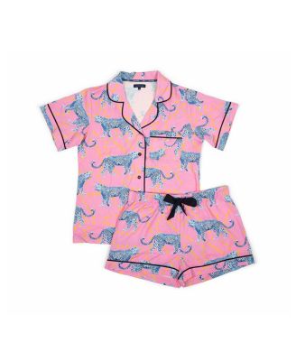 Cosmic Cheetah Pajama Shorts Set