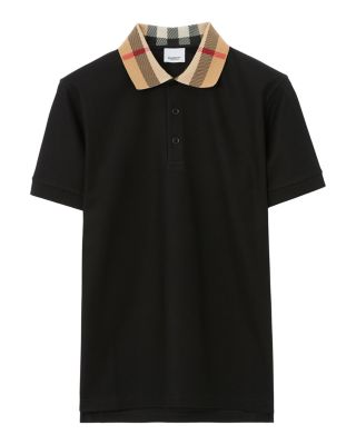 Cody Cotton Piqué Check Collar Slim Fit Polo Shirt 