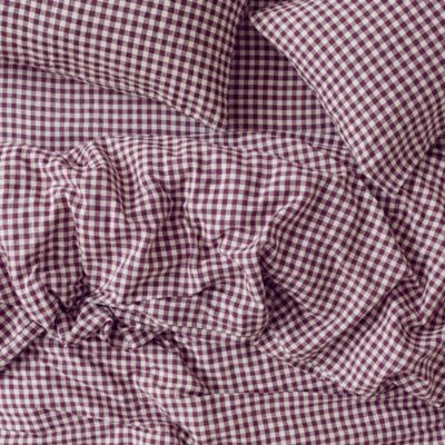 Gingham Linen Duvet Cover, Twin