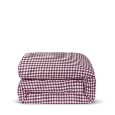 Gingham Linen Duvet Cover, King