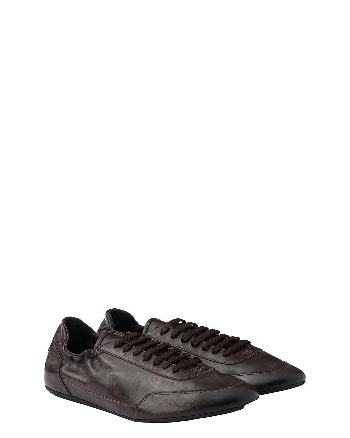 Prada Men's Collapse Leather Sneakers