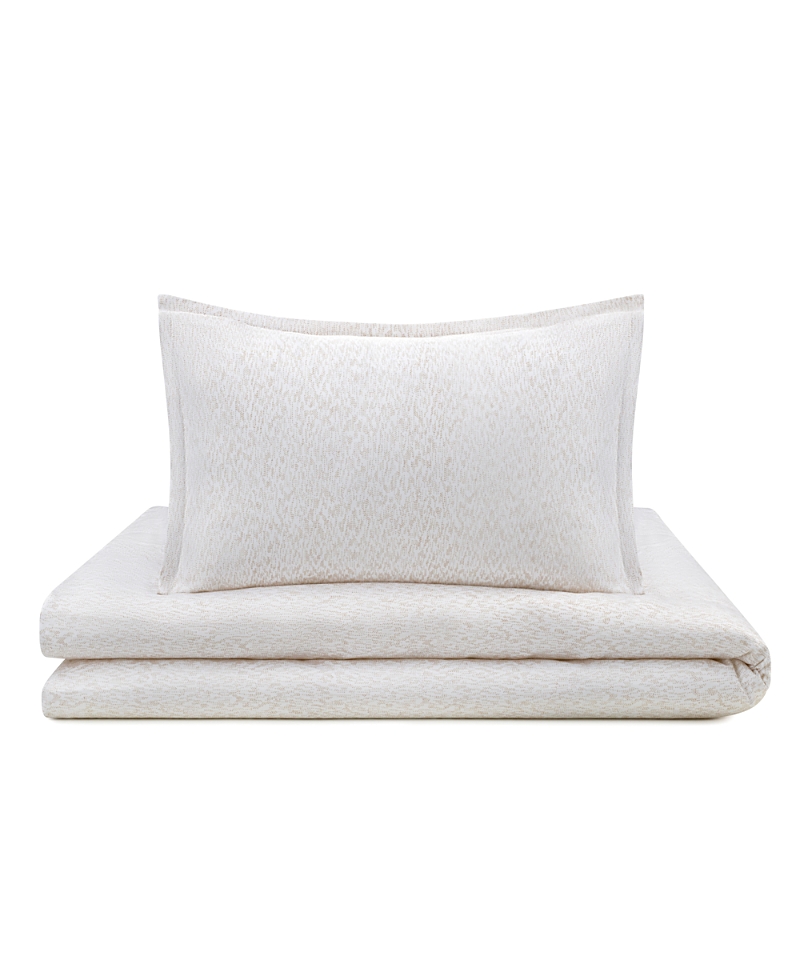 Domani Home Hazy Taupe Cotton Crib Duvet Cover In White