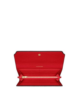 Long Leather Flap Wallet