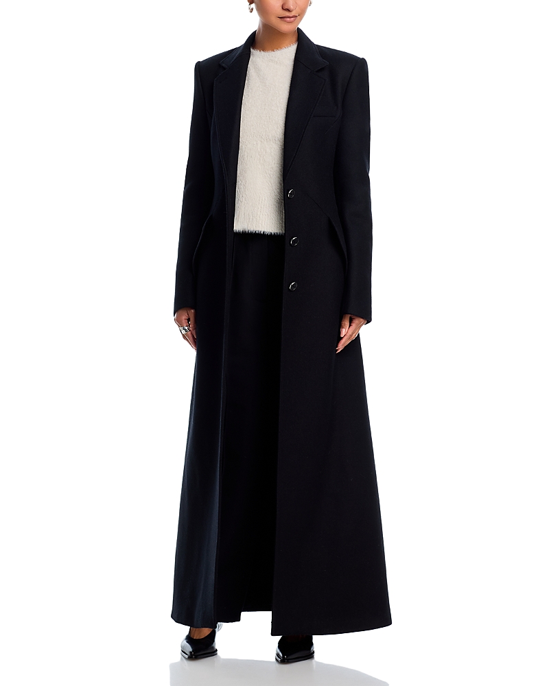 Helmut Lang Apex Sculpted Wool Blend Coat In Animal Print