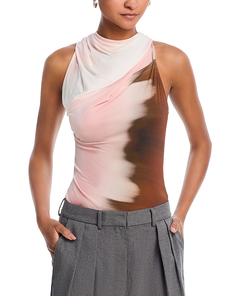 Helmut Lang Sleeveless Wind Top In Multi