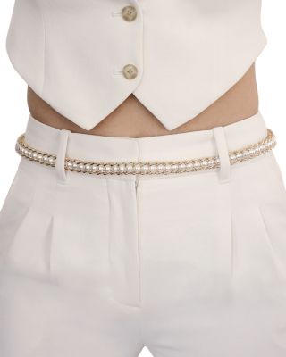 Imitation Pearl Chain Belt