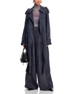 Fluid Double Breasted Trench Coat