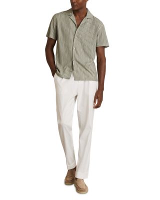 Textured Printed Camp Shirt