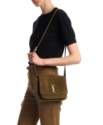 Niki Satchel Shoulder Bag in Suede