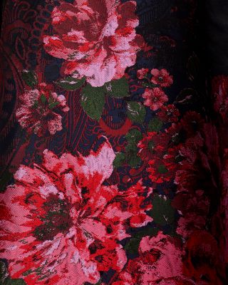 Jacquard Floral Shirt Waist Dress