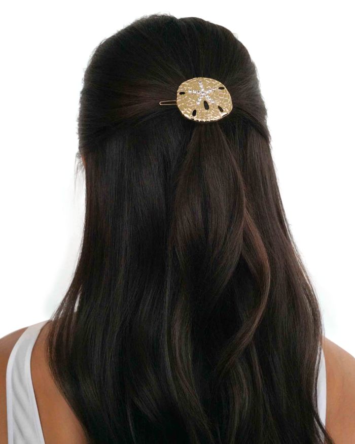 Crystal Sand Dollar Hair Barrette