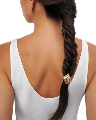 Soleil Cubic Zirconia Shell Hair Tie