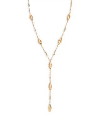 Ettika - Baguette Crystal Oval Dome Lariat Necklace, 14.5"-19.5"