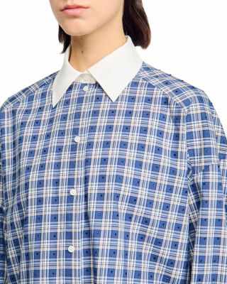 Rhinestone Check Shirt
