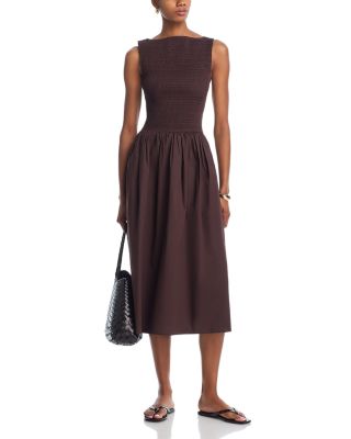 May Smocked Midi Dress