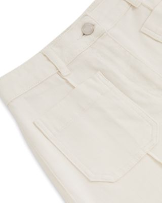 Sakura Flare Patch Pocket Jeans in Ecru