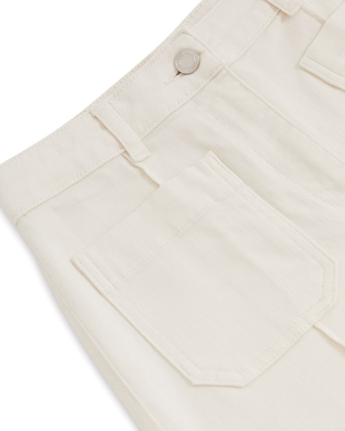 Sakura Flare Patch Pocket Jeans Ecru