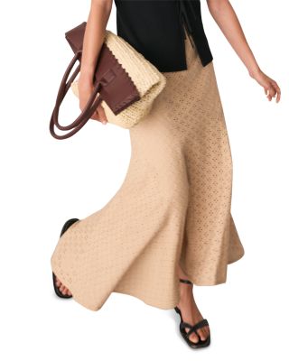 Embroidered Midi Skirt