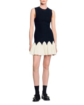Two Tone Knit Mini Dress
