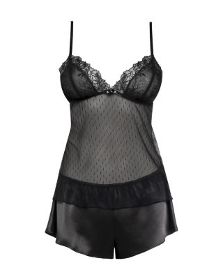 Dot Mesh Cami Short Set