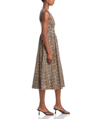Sleeveless Animal Print Midi Dress - Exclusive