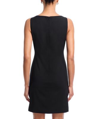 Sleeveless Boat Neck Mini Dress