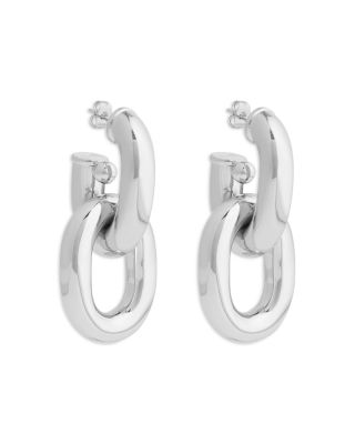 XL Link Double Hoop Earrings