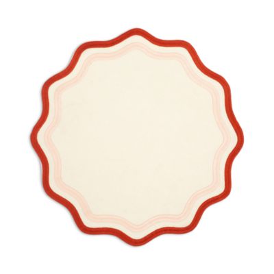 Colorblock Embroidered Linen Placemats, Set of 4