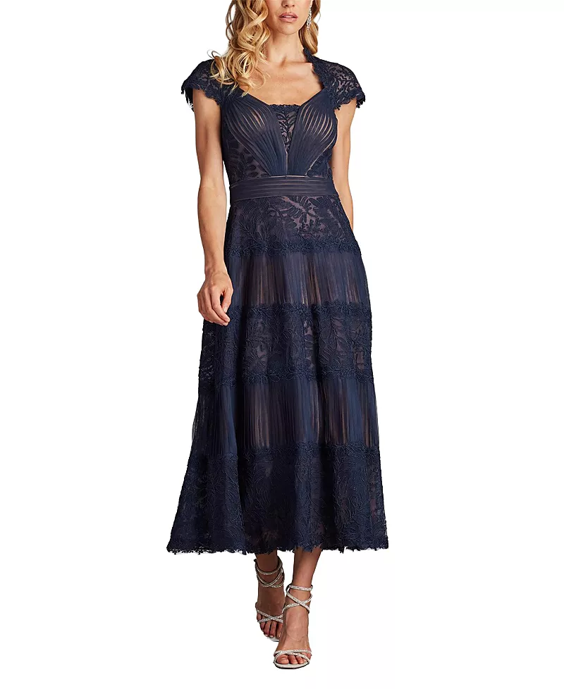 Tadashi Shoji Boette Lace Tea-Length Dress