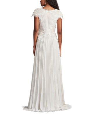 Cassiel Pleated Chiffon Gown