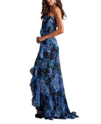 Morwenna Floral Print Ruffle Gown