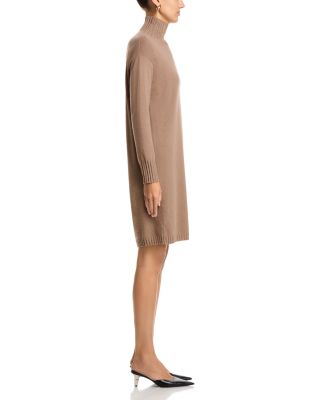 Diamante Trim Turtleneck Knit Dress