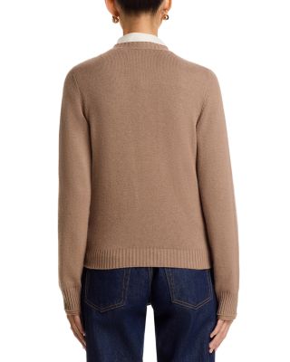 Platinum Wool Blend Diamante Crewneck Sweater