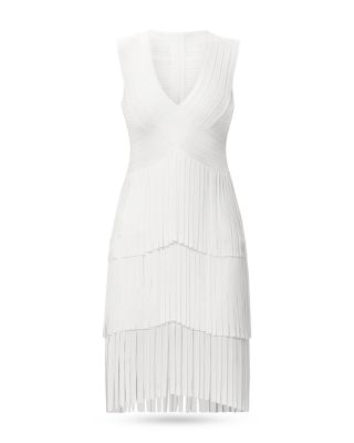 V Neck Gracie Midi Fringed Dress