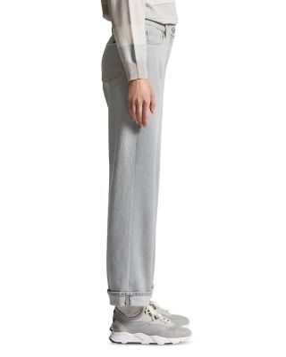 Straight Jeans in Silver Salt Grey