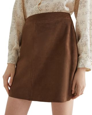 Rise Leather Mini Skirt 