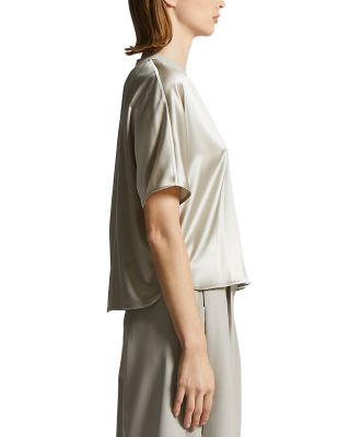 Silk Short Sleeve Blouse