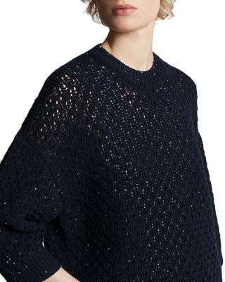Sequin Three Quarter Sleeve Sweater