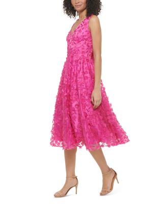 V Neck Fit and Flare Dress