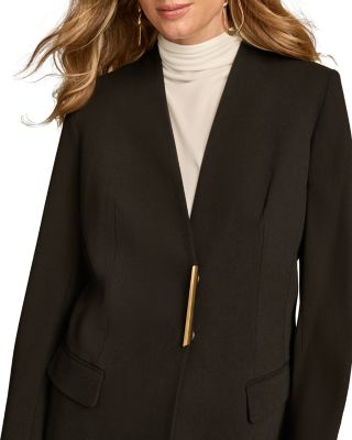 Collarless Hardware Blazer