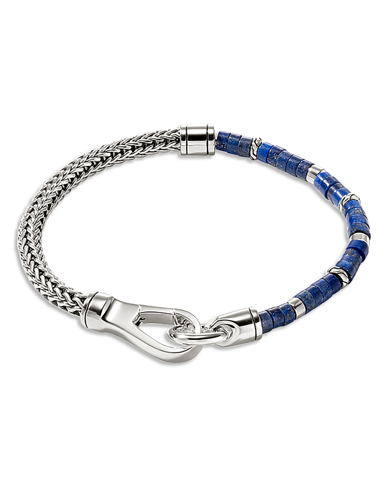 John Hardy Sterling Silver Heishi Gemstone Chain Bracelet