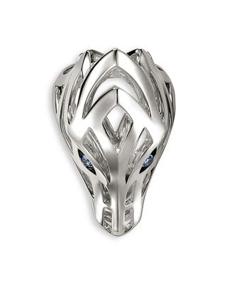 Sterling Silver Blue Sapphire Sapphire Naga Saddle Ring