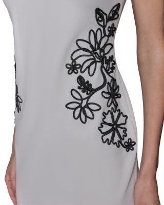 Scuba Crepe Soutache Dress