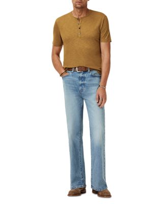Biello Slim Fit Short Sleeve Henley Shirt  