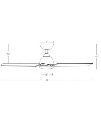  Smart Fans Mocha 54 in Indoor or Outdoor Smart Home Ceiling Fan