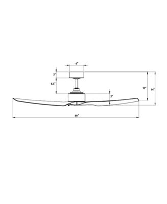  Smart Fans Stella 60 in Indoor or Outdoor Smart Home Ceiling Fan