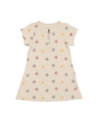 Girls' Floral Ribbed Short Sleeve Dress - Little Kid, Big Kid